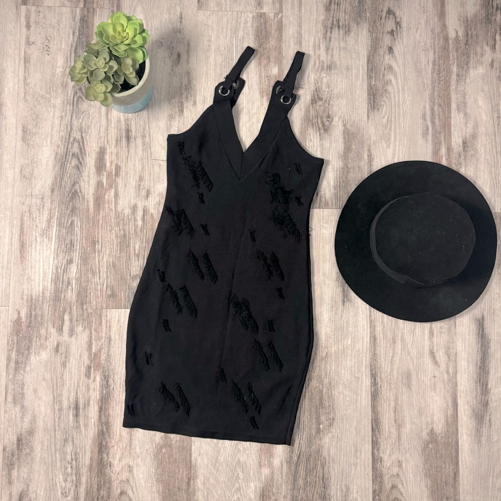 Little black fringe dress by Guess